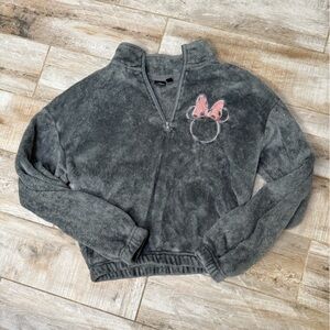 Disney Blue/Gray Sweatshirt with Pink Bow Detail